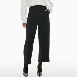 Aritzia Wilfred black cropped crepe trousers 00